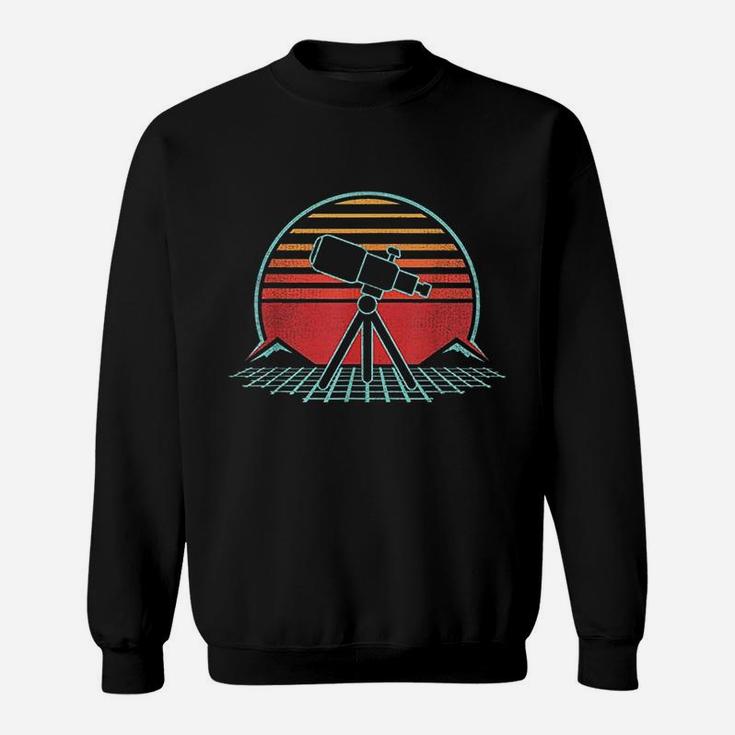 Astronomy Telescope Retro Space Science Vintage 80s Gift Sweat Shirt