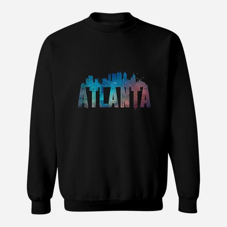 Atlanta City Skyline Ga Pride Vintage Vacation Souvenir Gift Sweat Shirt