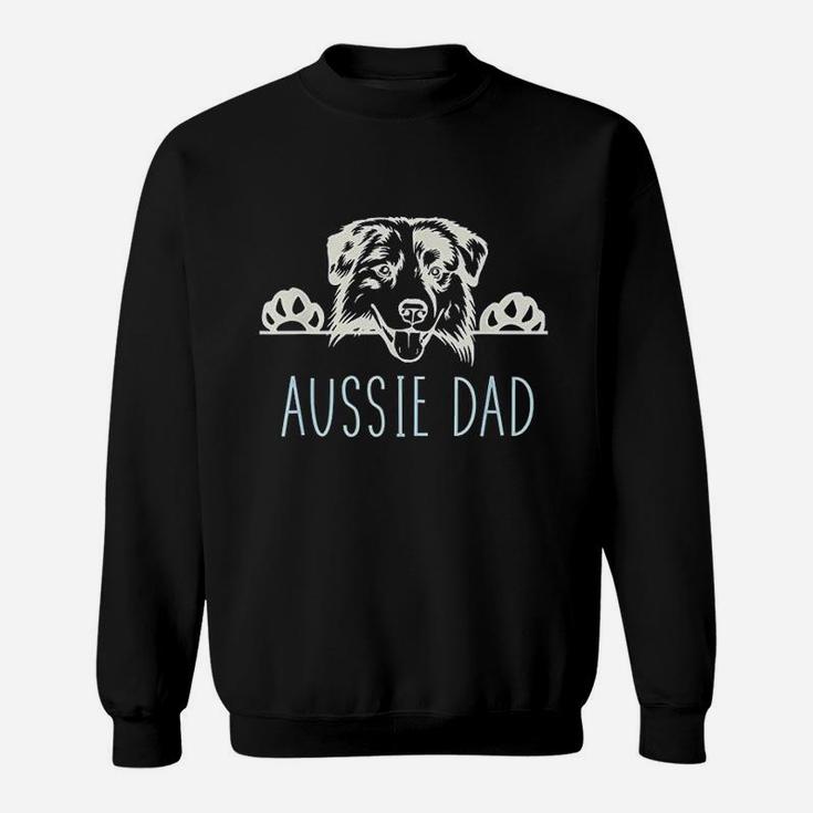Aussie Dad With Australian Shepherd Dog Sweat Shirt