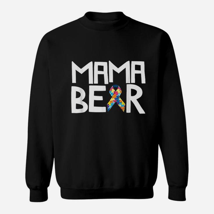 Autistic Awareness Mama Mom Bear Sweat Shirt