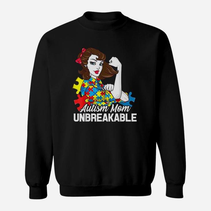 Awareness Mom Cute Gift Mom Unbreakable Puzzle Sweat Shirt