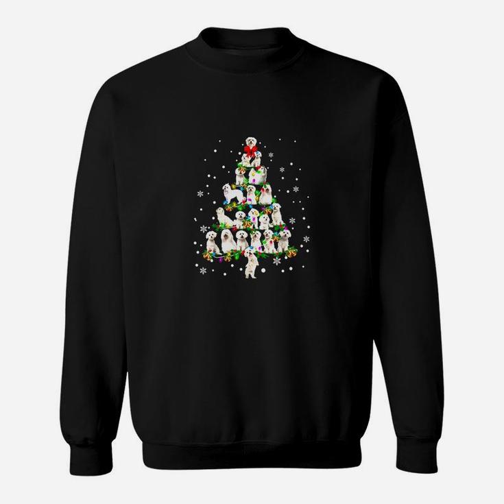 Awesome Cute Maltese Dog Christmas Tree Gift Decor Xmas Tree Shirt Sweat Shirt