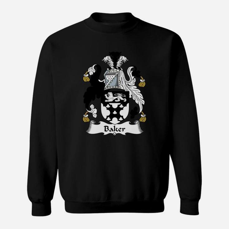 Baker Family Crest  Coat Of Arms British Family Crests Sweat Shirt