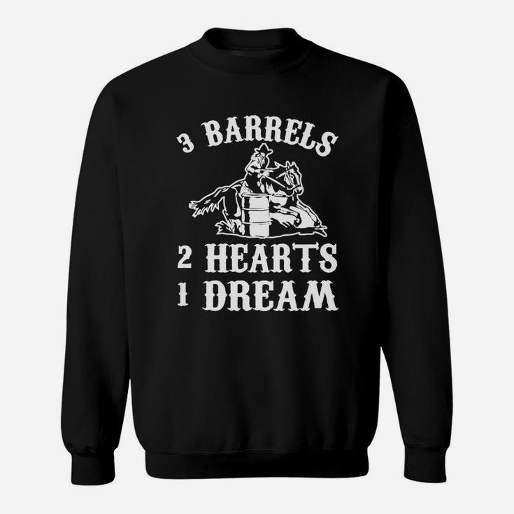 Barrel Heart Riding Horses Barrel Racing T-shirt Sweatshirt