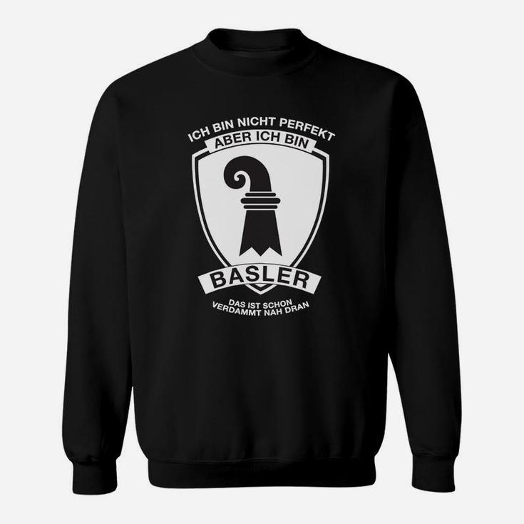 Basler Stolz Schwarzes Sweatshirt, Wappen & Spruch Design