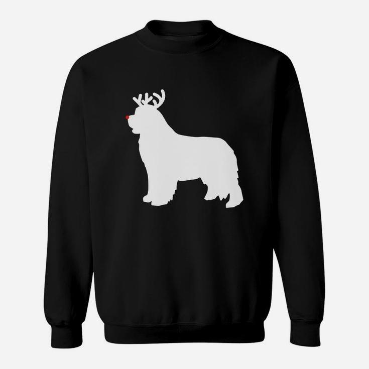 Beautiful Newfoundland Reindeer Christmas Dog Sweater Sweat Shirt