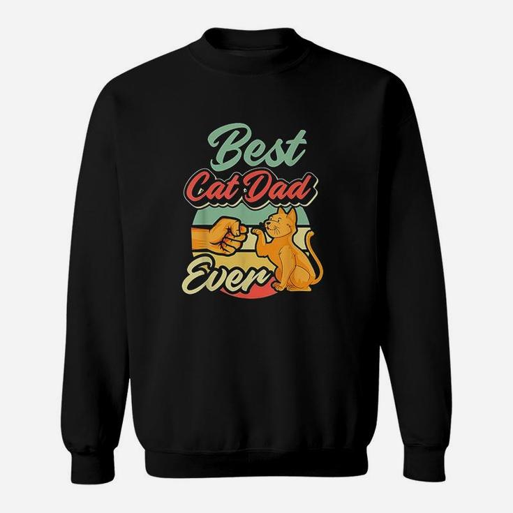 Best Cat Dad Ever Retro Vintage Best Cat Father Gift Sweat Shirt
