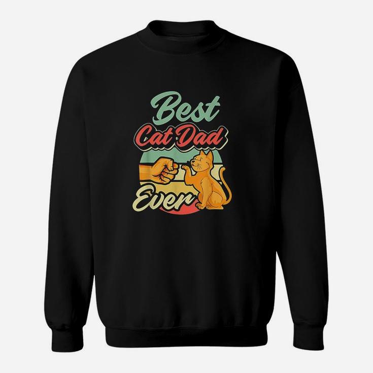 Best Cat Dad Ever Retro Vintage Best Cat Father Gift Sweat Shirt