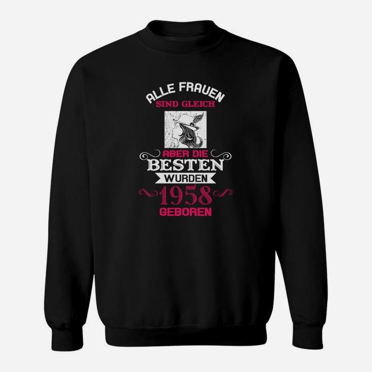 Beste Frauen 1958 Damen Sweatshirt, Vintage Geburtsjahr Design