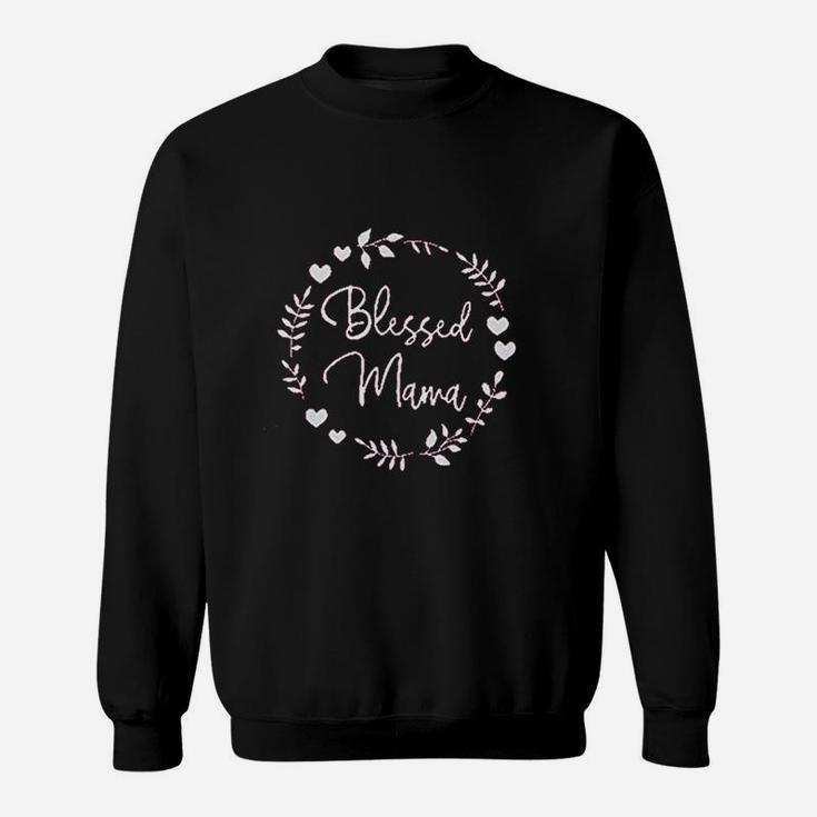 Blessed Mama Women Funny Letter Print Casual Tops Sweat Shirt