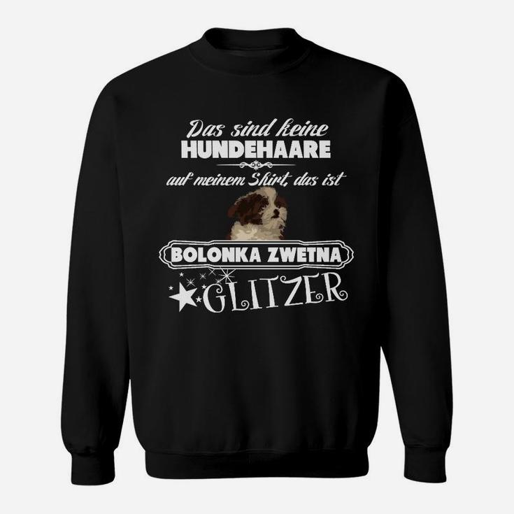 Bolonka Zwetna Glitzer Sweatshirt für Hundeliebhaber, Lustiges Haustier-Motiv