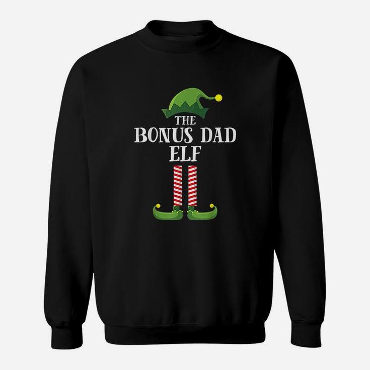 Bonus Dad Elf Matching Family Group Christmas Party Sweat Shirt