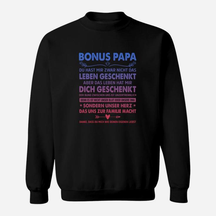 Bonus Papa Sweatshirt Liebevolle Botschaft Personalisiert