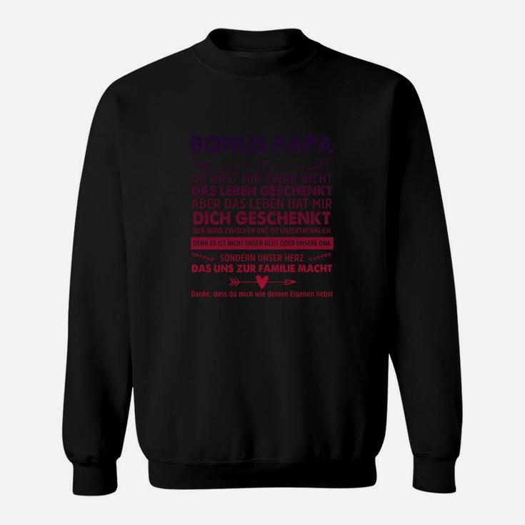 Bonus Papa Sweatshirt, Personalisiert für Stiefväter mit Spruch