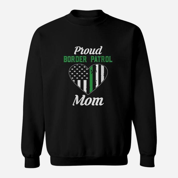 Border Patrol Mom Usa Flag Thin Green Line Sweat Shirt
