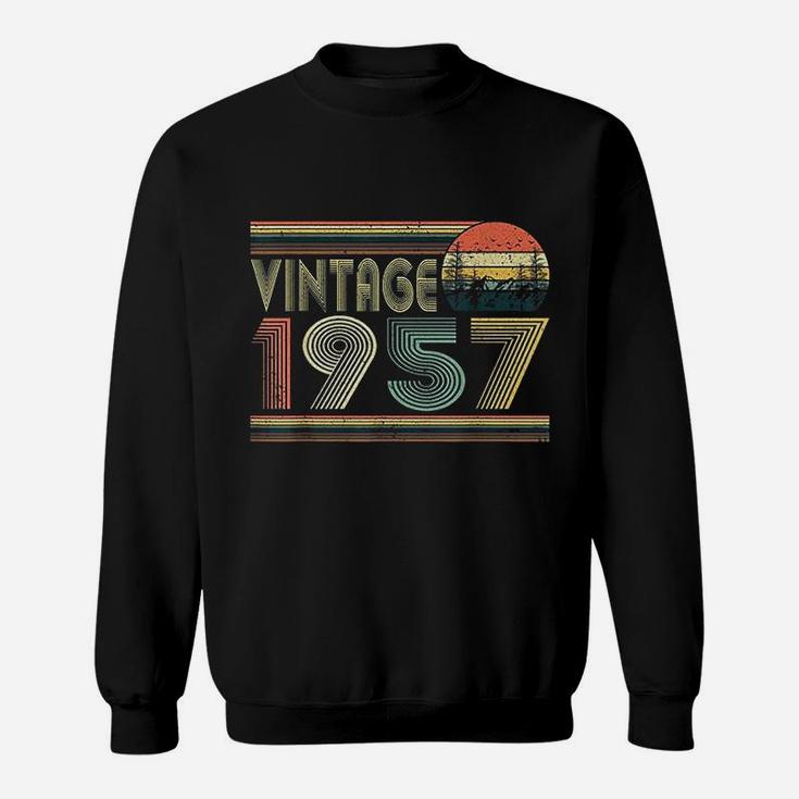 Born In 1957 Retro Vintage 64th Birthday Gifts 64 Years Old Sweat Shirt