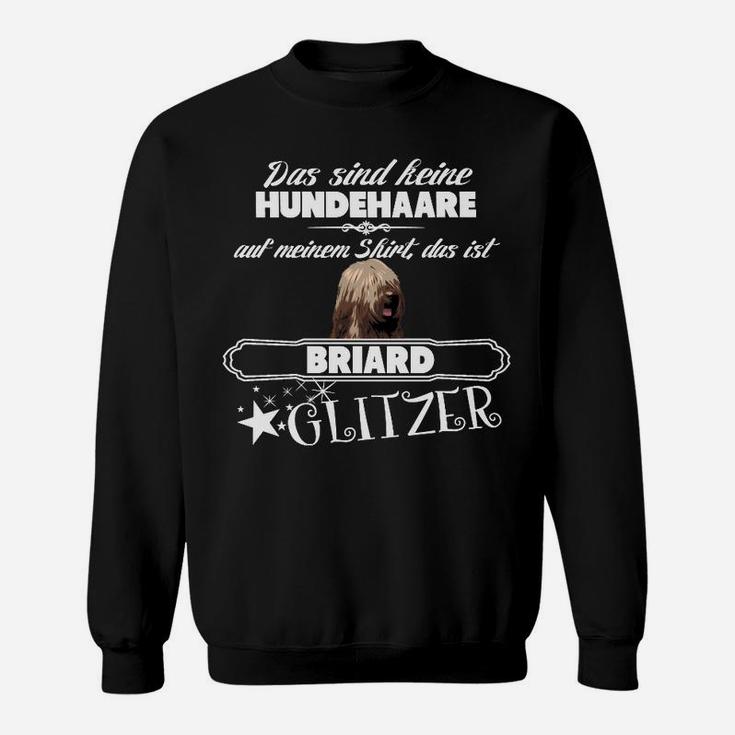 Briard Glitzer Hundehaare Sweatshirt, Lustiges Motiv für Hundefreunde