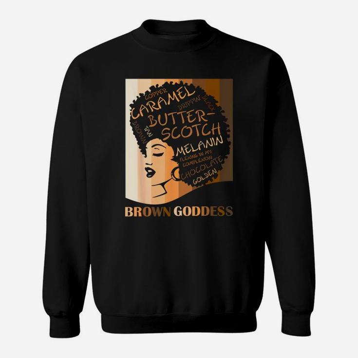 Brown Goddess Melanin Cute Women's Afro Black Is Beautiful Sweatshirt