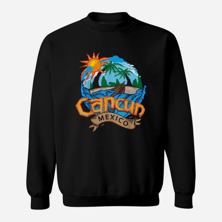 Cancun Mexico Beach Palm Tree Party Destination Sweat Shirt