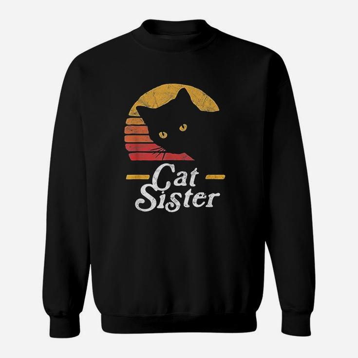 Cat Sister Vintage Eighties Style Sweat Shirt