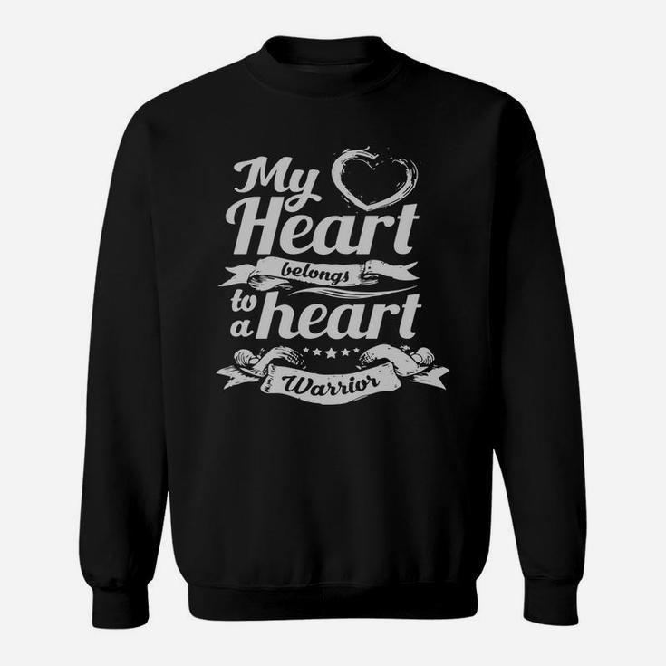 Chd Shirts - My Heart Belongs To A Heart Warrior Sweatshirt
