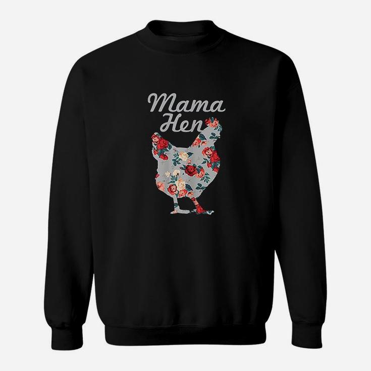 Chicken Mom Funny Mama Hen Vintage Flowers Mothers Day Gift Sweat Shirt