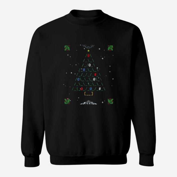 Christmas Tree Made Of Code Gift For A Programmer Sweat Shirt