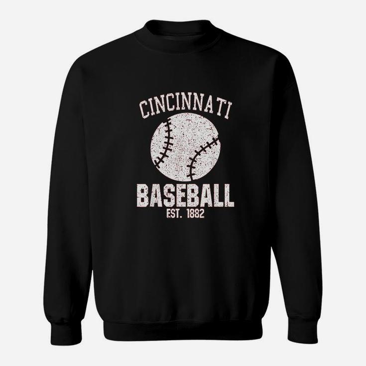 Cincinnati Baseball Fans Est 1882 Old Vintage Style Sweat Shirt