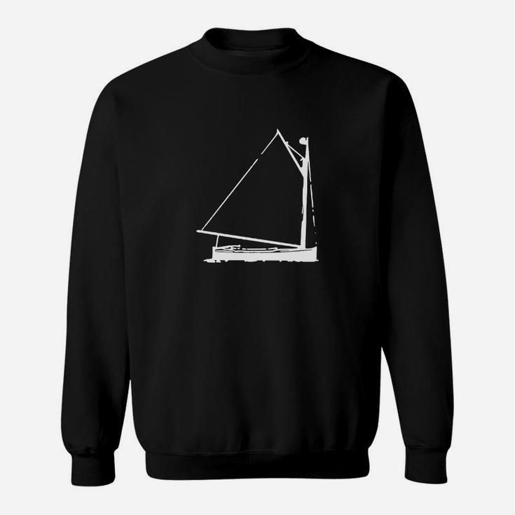 Classic Hand Drawn Boat Drawing Of A Cat Boat Sweat Shirt