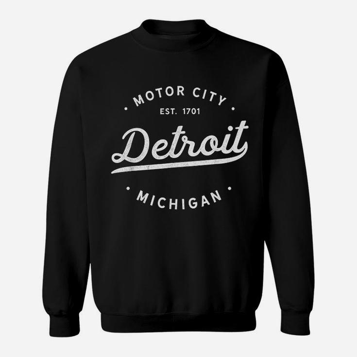 Classic Retro Vintage Detroit Michigan Motor City Sweat Shirt