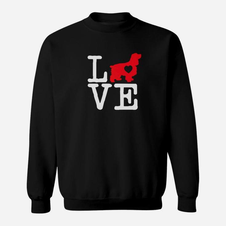 Cocker Spaniel Valentines Day Hear Mom Lover Dog Gift Sweat Shirt