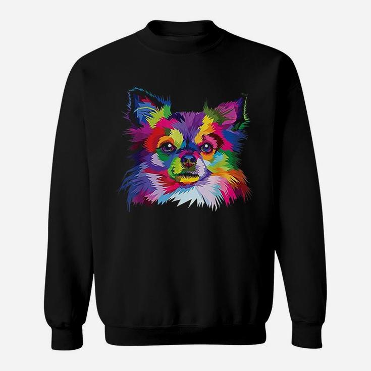 Colorful Chihuahua Cute Artistic Geometric Dog Owner Gift Sweat Shirt
