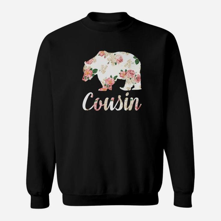 Cousin Bear Floral Family Christmas Matching Gift Sweat Shirt