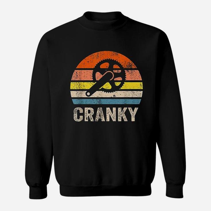 Cranky Vintage Sun Funny Bicycle Lovers Cycling Cranky Sweat Shirt