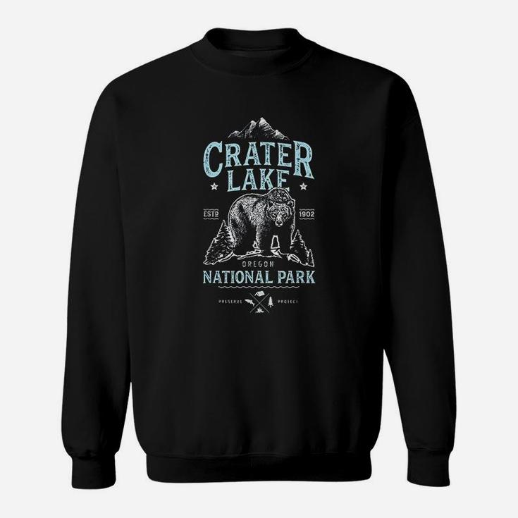 Crater Lake National Park Oregon Bear Vintage Sweat Shirt