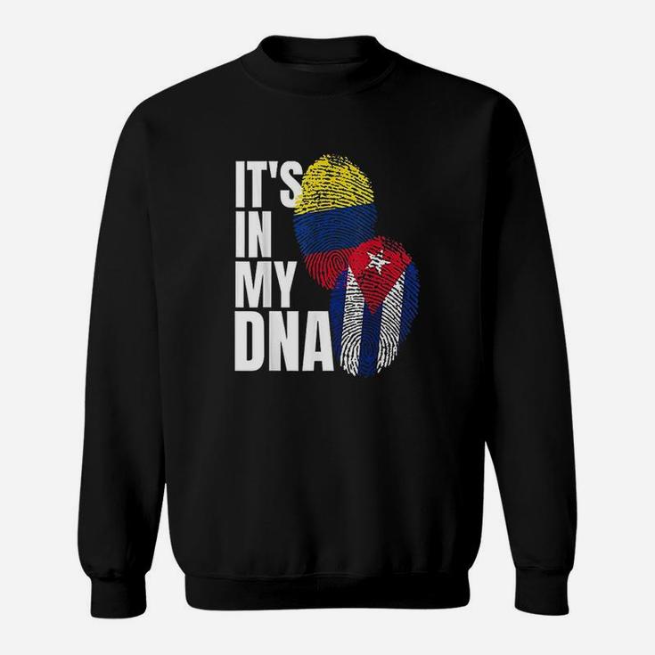 Cuban And Colombian Dna Mix Flag Heritage Gift Sweat Shirt
