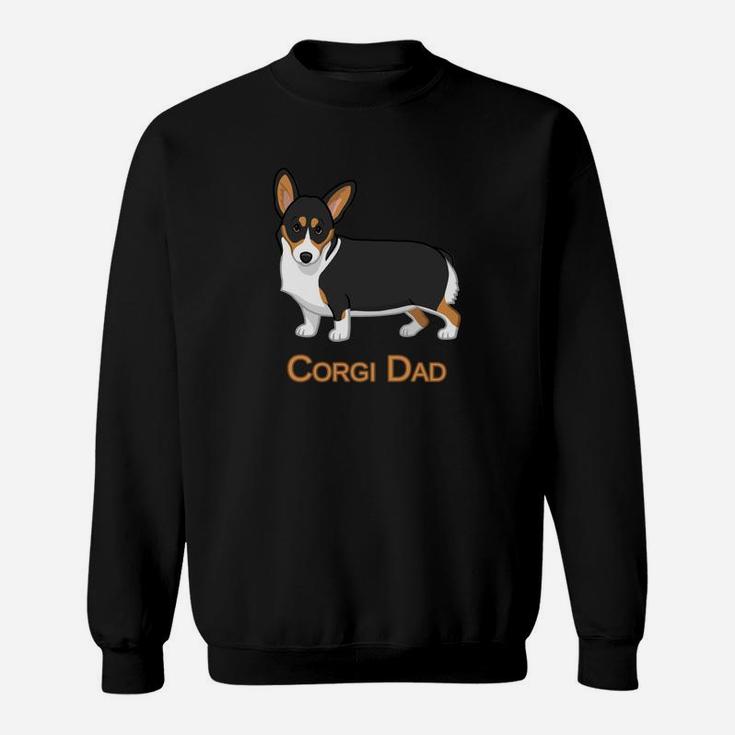 Cute Black Tricolor Pembroke Corgi Dad Dog Lovers Sweat Shirt
