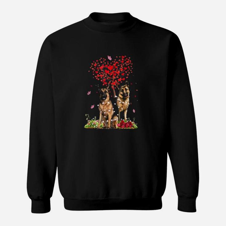 Cute Couple German Shepherd Valentines Day Dog Loves Gifts Sweat Shirt
