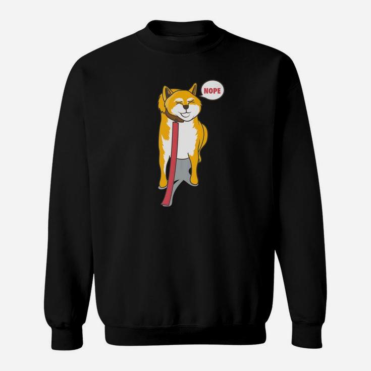 Cute Doge Meme Nope Gift For Cool Dog Meme Lovers Sweat Shirt - Seseable