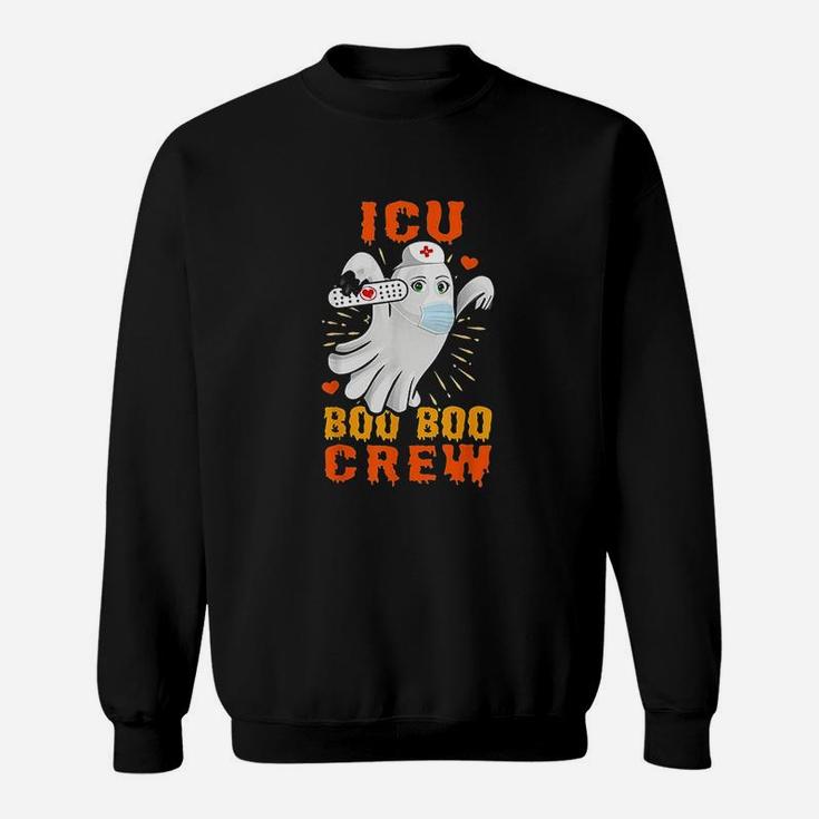 Cute Ghost Halloween Icu Boo Boo Crew Nurse Gift Women Girls Sweat Shirt