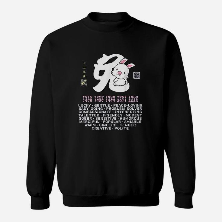 Cute Rabbit Chinese Zodiac Animal Personality Trait Sweatshirt