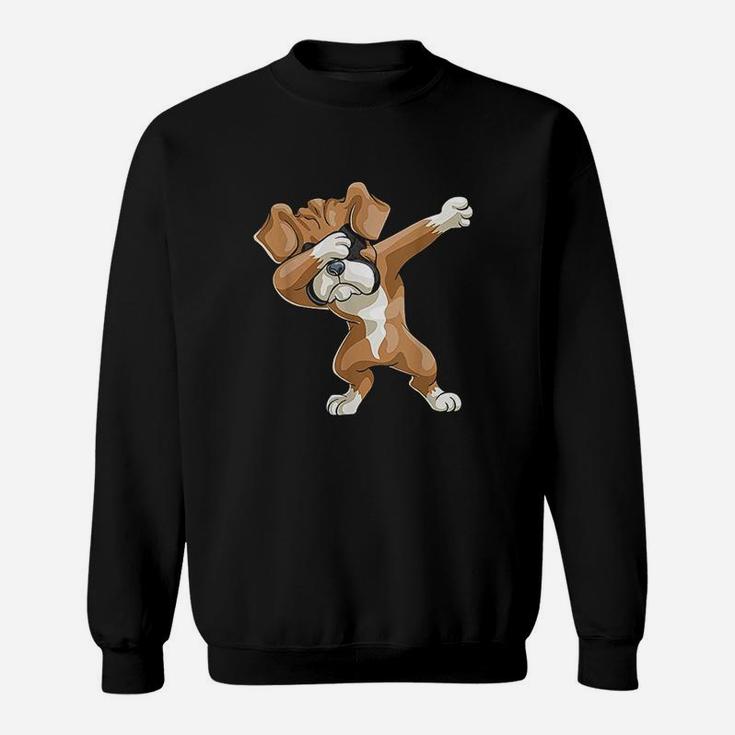 Dabbing Boxer Dog Gift Funny Dab Gift Puppy Sweat Shirt