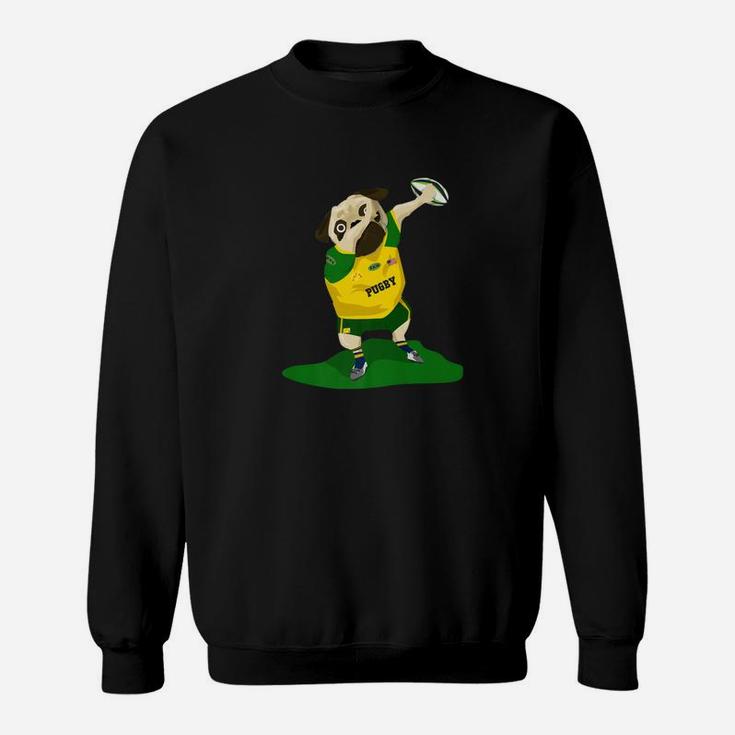 Dabbing Rugby League Pug Dog Funny Sports Lover Sweat Shirt