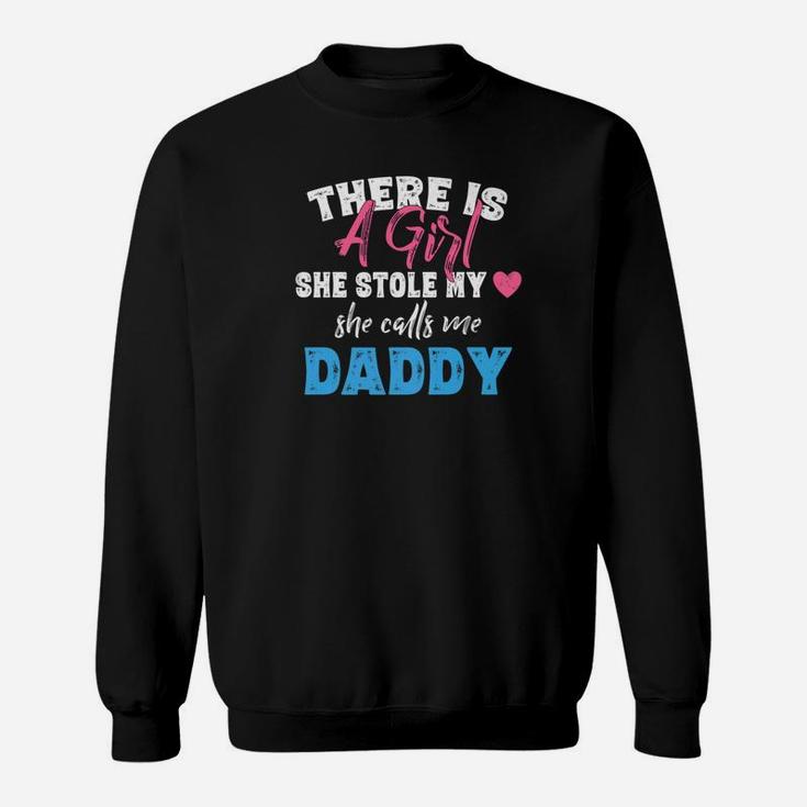 Dad Gifts Shirts Girl Stole My Heart Calls Me Daddy Sweat Shirt