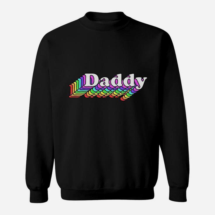 Daddy Gay Daddy Bear Retro Lgbt Rainbow Lgbtq Pride Sweat Shirt