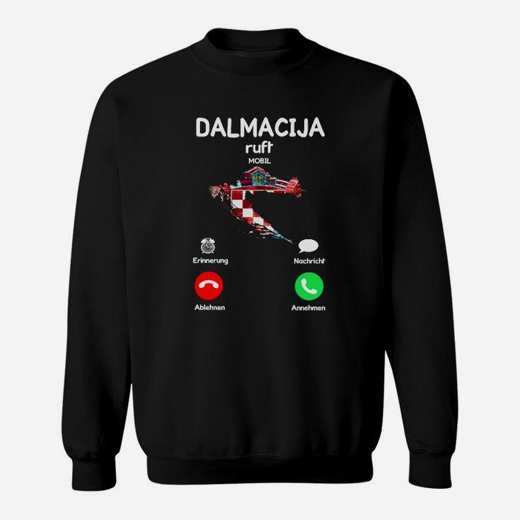 Dalmatiner Hund Sweatshirt, Humorvolles Design mit Symbolen