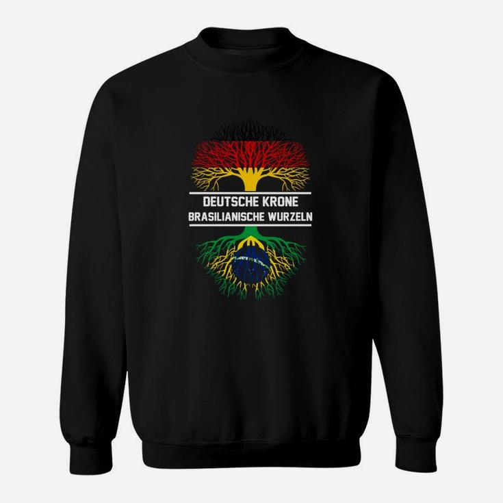 Deutsch Brasilianisches Kulturelles Motiv Sweatshirt Unisex - Deutsche Krone & Brasilianische Wurzeln