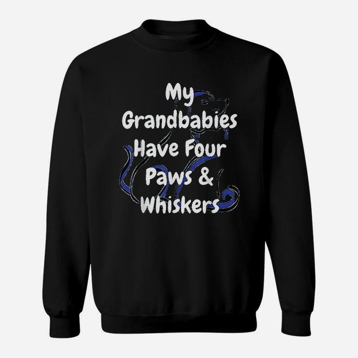 Dog And Cat Love My Grandbabies Have Four Paws And Whiskers Sweat Shirt