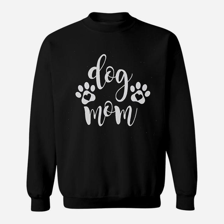 Dog Mom Dog Paw Graphic Sweat Shirt