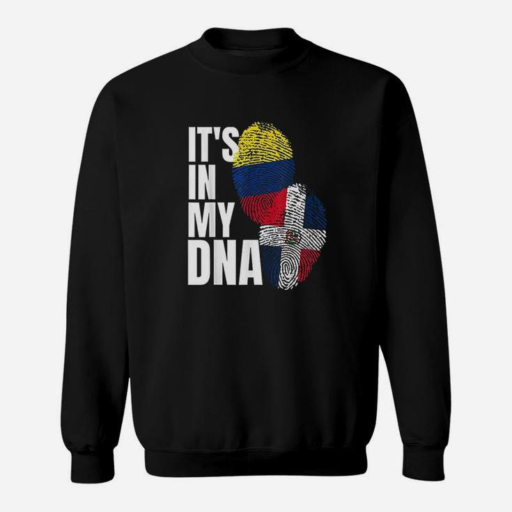 Dominican And Colombian Mix Dna Flag Heritage Gift Sweat Shirt